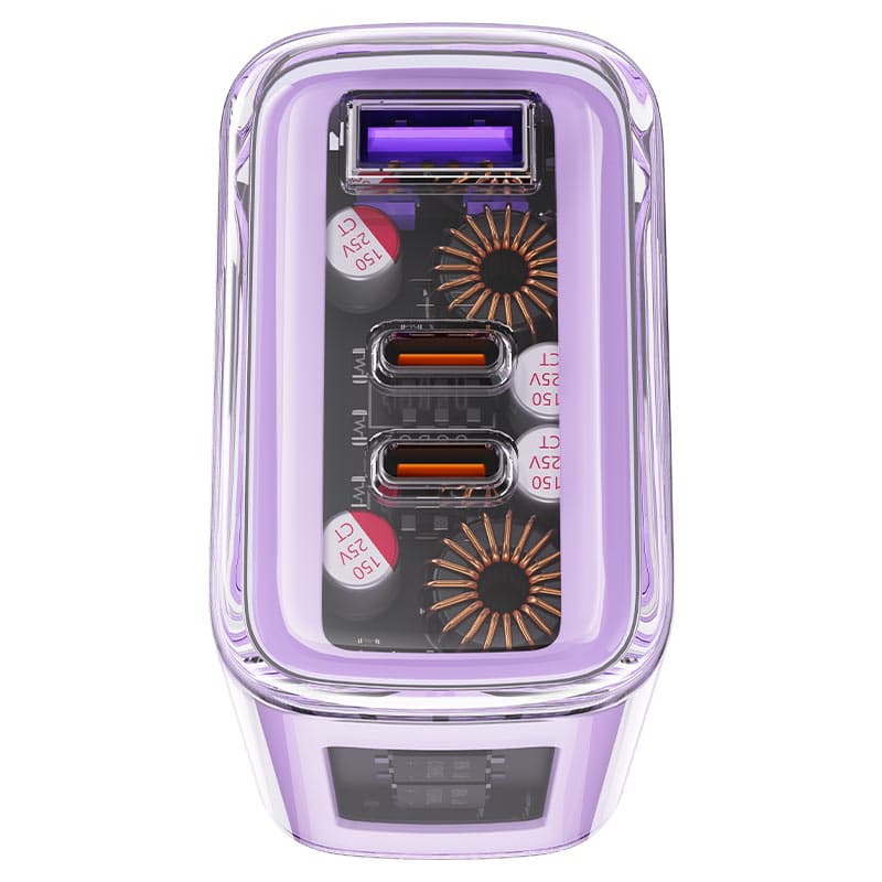 Acefast GaN 65W polnilec s 3 vrati (USB, 2xUSB C) - zelen (A45) 4
