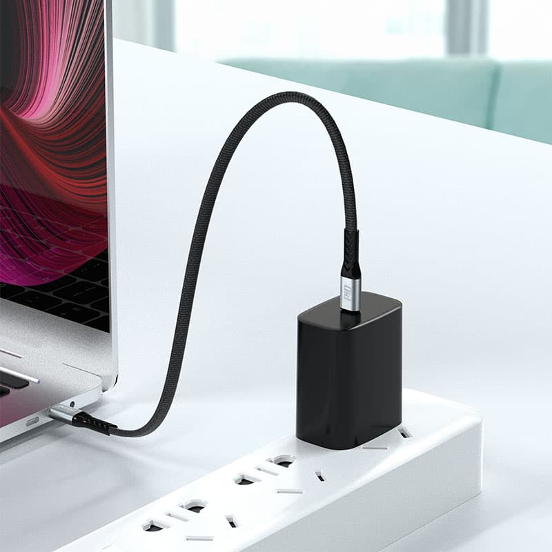 Dudao L10C USB-C na USB-C PD kabel 100W 5A, 0.23m, črn 3
