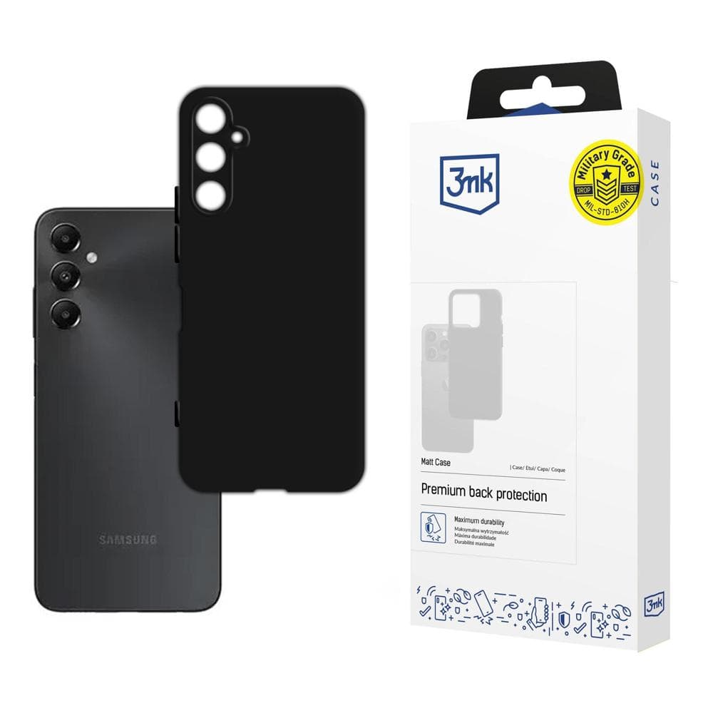 3mk Matt ovitek za Samsung Galaxy A05s - črn