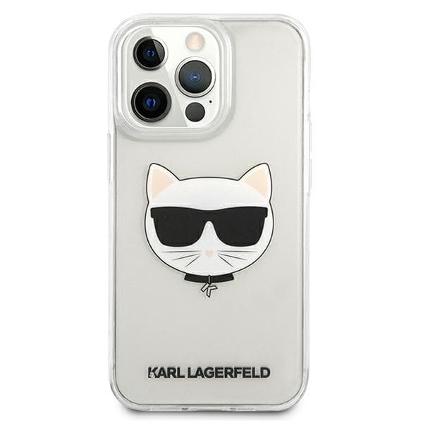 Ovitek Karl Lagerfeld Choupette Head za iPhone 13 Pro Max, prozoren 3