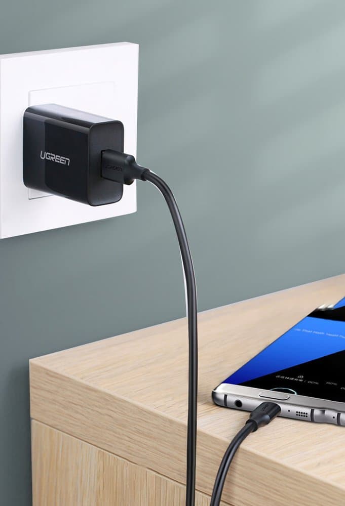 Ugreen USB-A 3.0 / USB-C kabel 3A 1m, črn 3