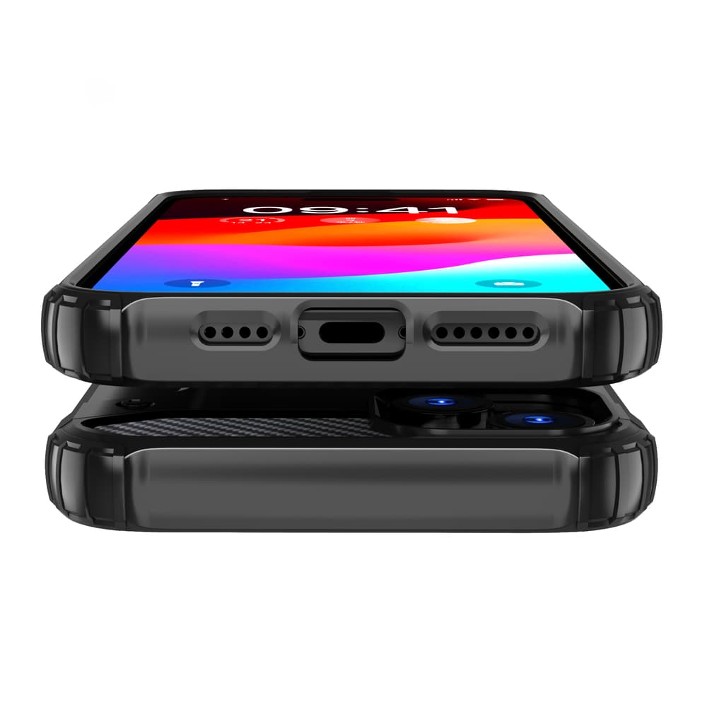 Hibridni ovitek Armor za iPhone 15 Plus Hurtel - črn 7