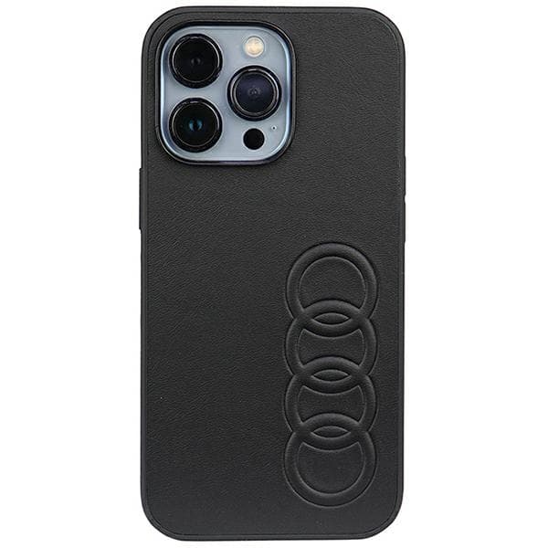Ovitek Audi iz umetnega usnja za iPhone 13 Pro / 13 6.1" črn