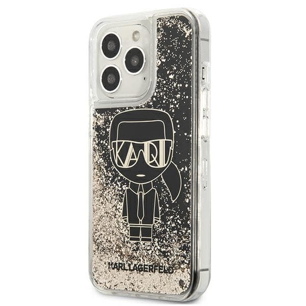 Karl Lagerfeld Liquid Glitter Gatsby ovitek za iPhone 13 Pro Max - Črna 2