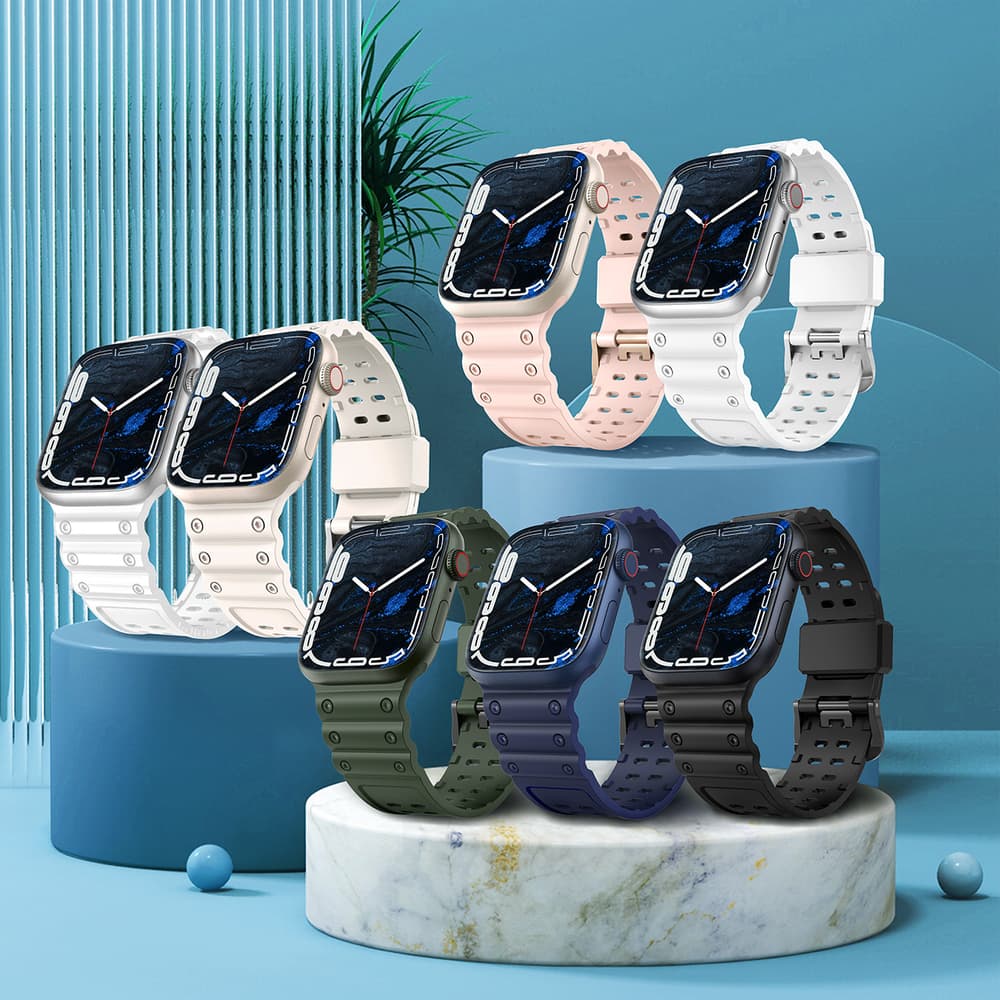 Pas za Apple Watch 38/40/41 mm, Triple Protection, zelen 8