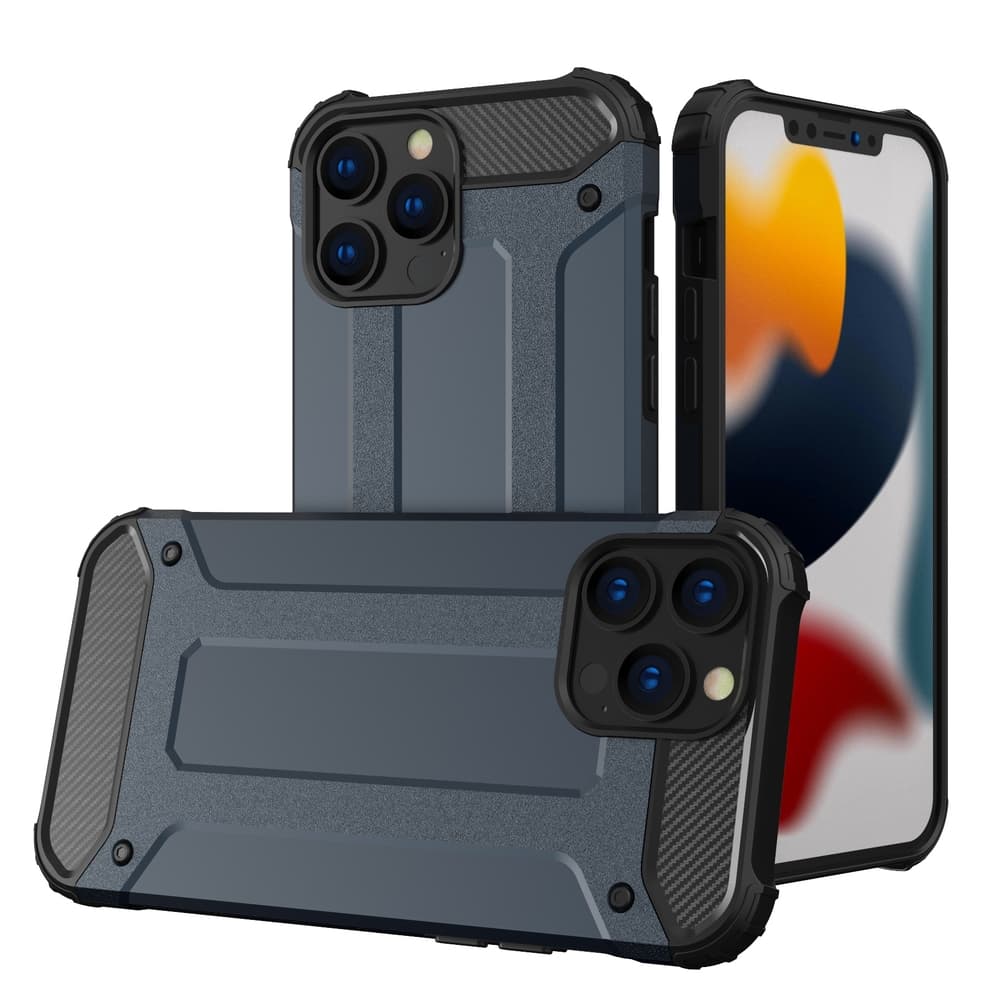 Ovitek Hurtel Hybrid Armor za iPhone 14 Pro, moder