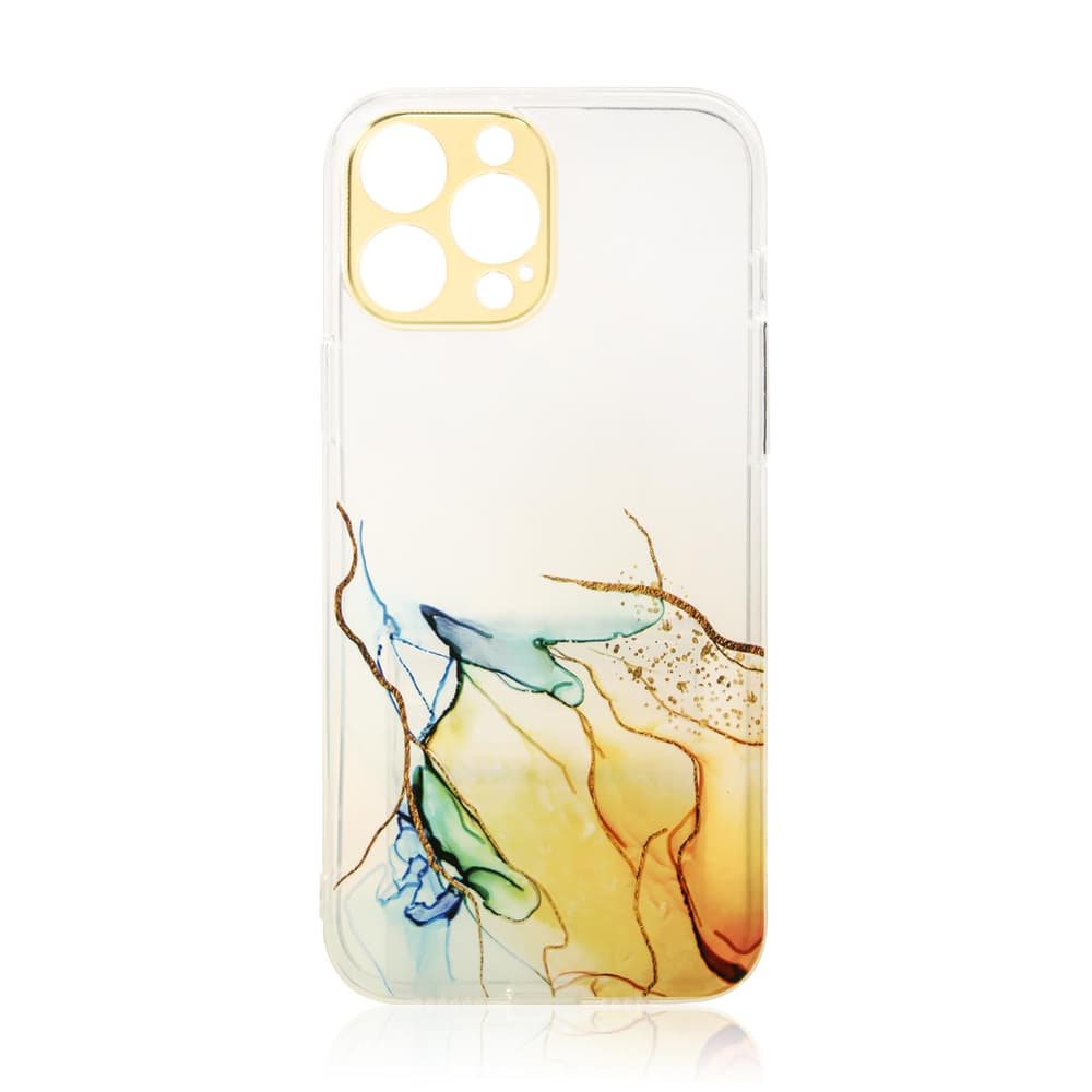 Ovitek Marble za iPhone 12 Pro, gel, oranžni marmor