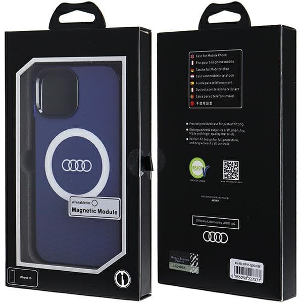 Audi IML Big Logo MagSafe ovitek za iPhone 15 / 14 / 13 - modra 7