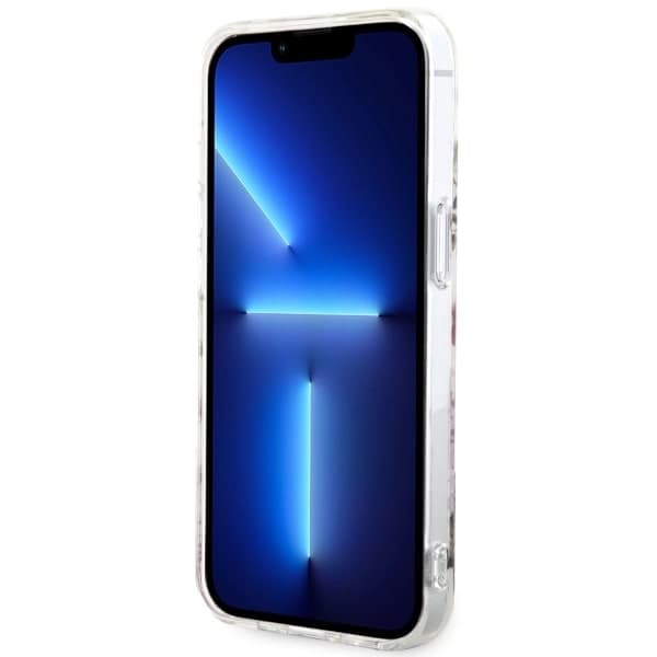 Ovitek Guess Flower MagSafe za iPhone 14, prozoren 5
