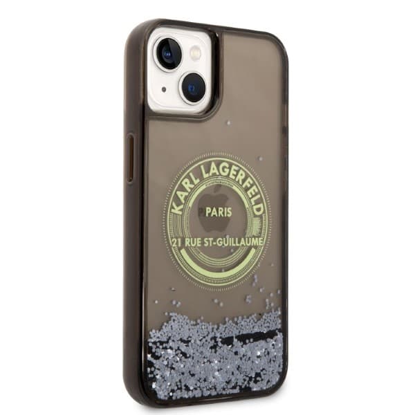 Karl Lagerfeld Liquid Glitter RSG etui za iPhone 14 Plus - črna 4