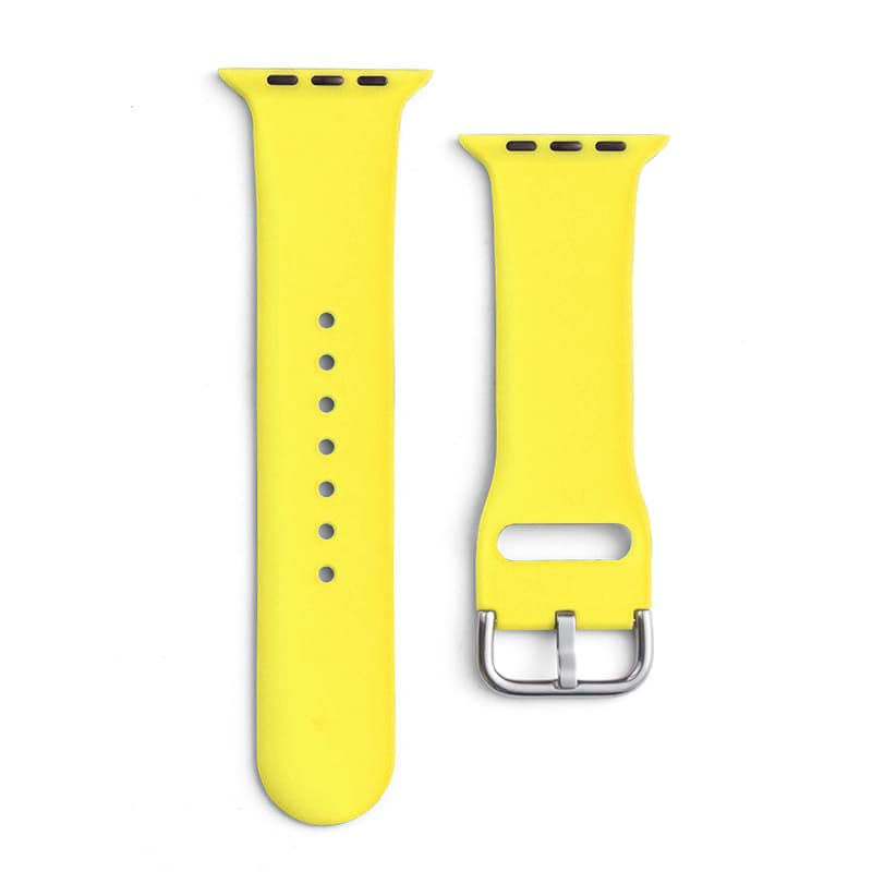 Silikonski pašček APS za Apple Watch 38/40/41mm - rumen