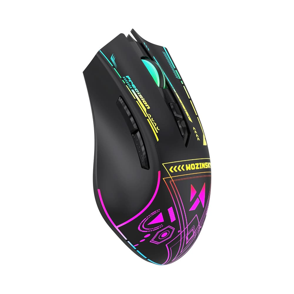Wozinsky WMGB-3200 Brezžična Gaming Miška, 3200 DPI, RGB, Polnilna Baterija, Črna