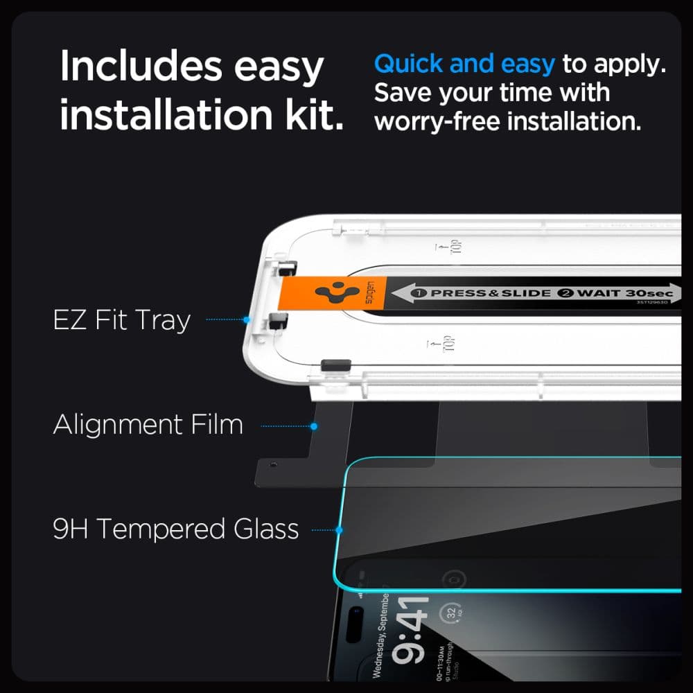 Spigen Glas.tR EZ Fit Privacy kaljeno steklo za iPhone 15 Plus 7