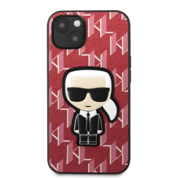 Karl Lagerfeld Monogram Ikonik Patch ovitek za iPhone 13 mini (5.4") - rdeč 3