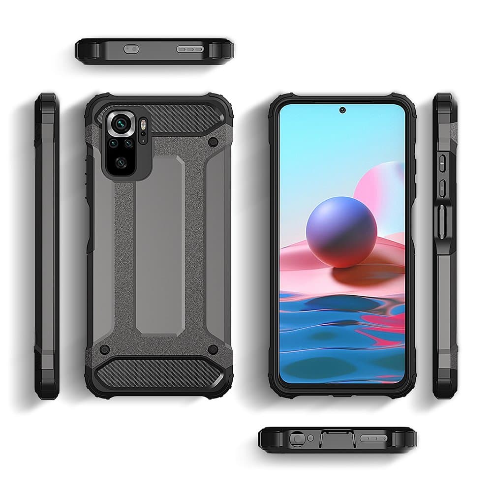 Hurtel Hybrid Armor ovitek za Xiaomi Poco M4 Pro 5G, črn 4