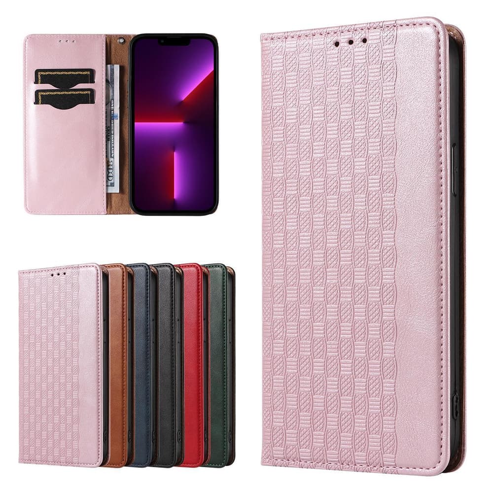 Hurtel Magnet Strap ovitek z denarnico in oporo za iPhone 14 Pro, roza 2