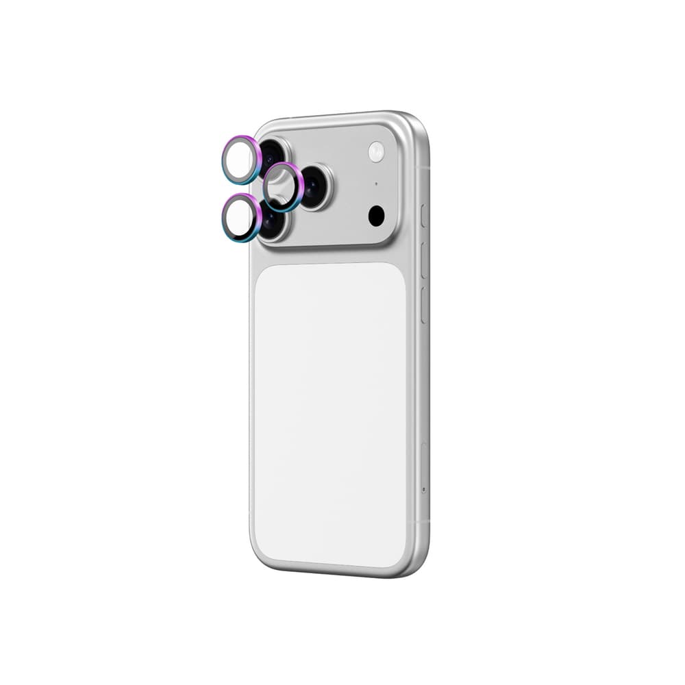 AmazingThing Zaščitno steklo za kamero iPhone 17 Pro / Pro Max, mavrični okvir 4