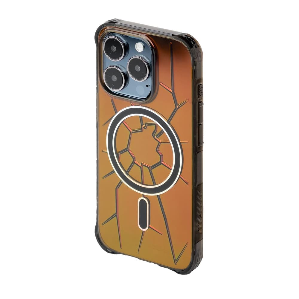 Ovitek Kingxbar PQY Crack Series MagSafe za iPhone 15 Pro - Črna
