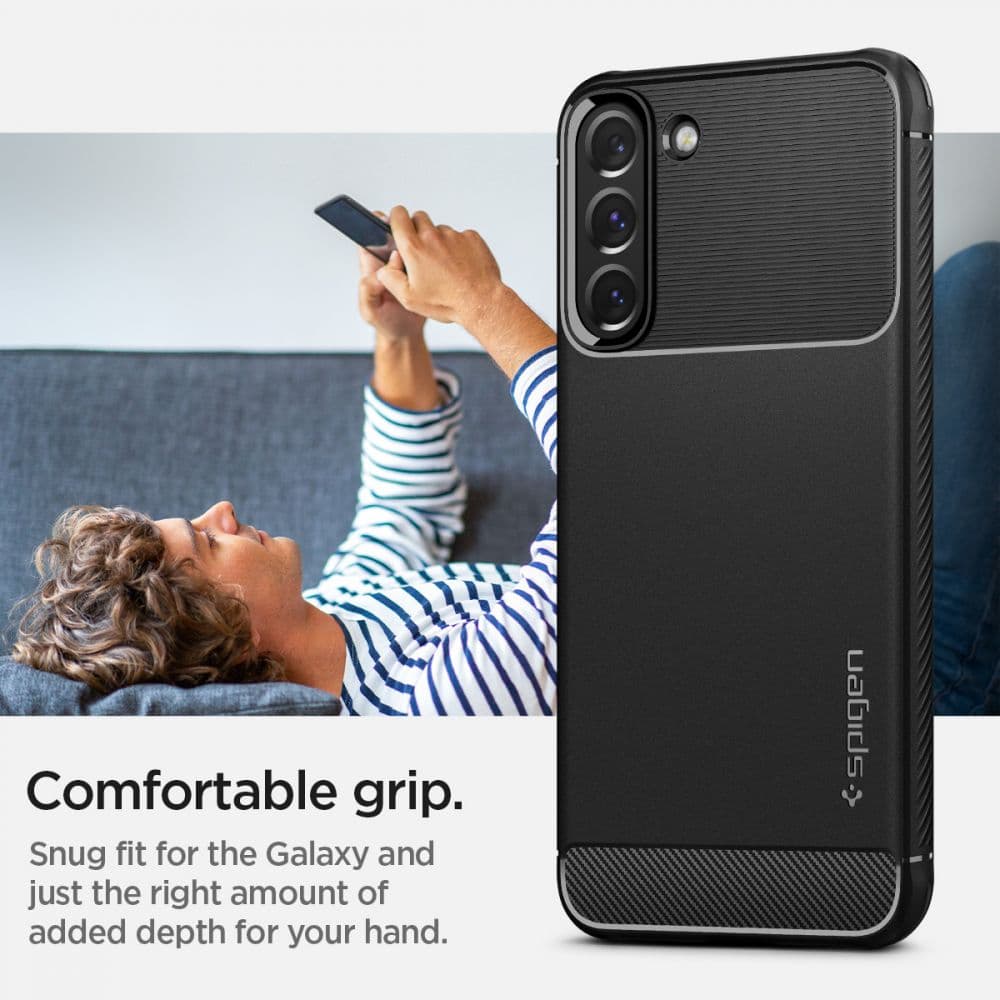Spigen Rugged Armor ovitek za Samsung Galaxy S22, mat črn 8