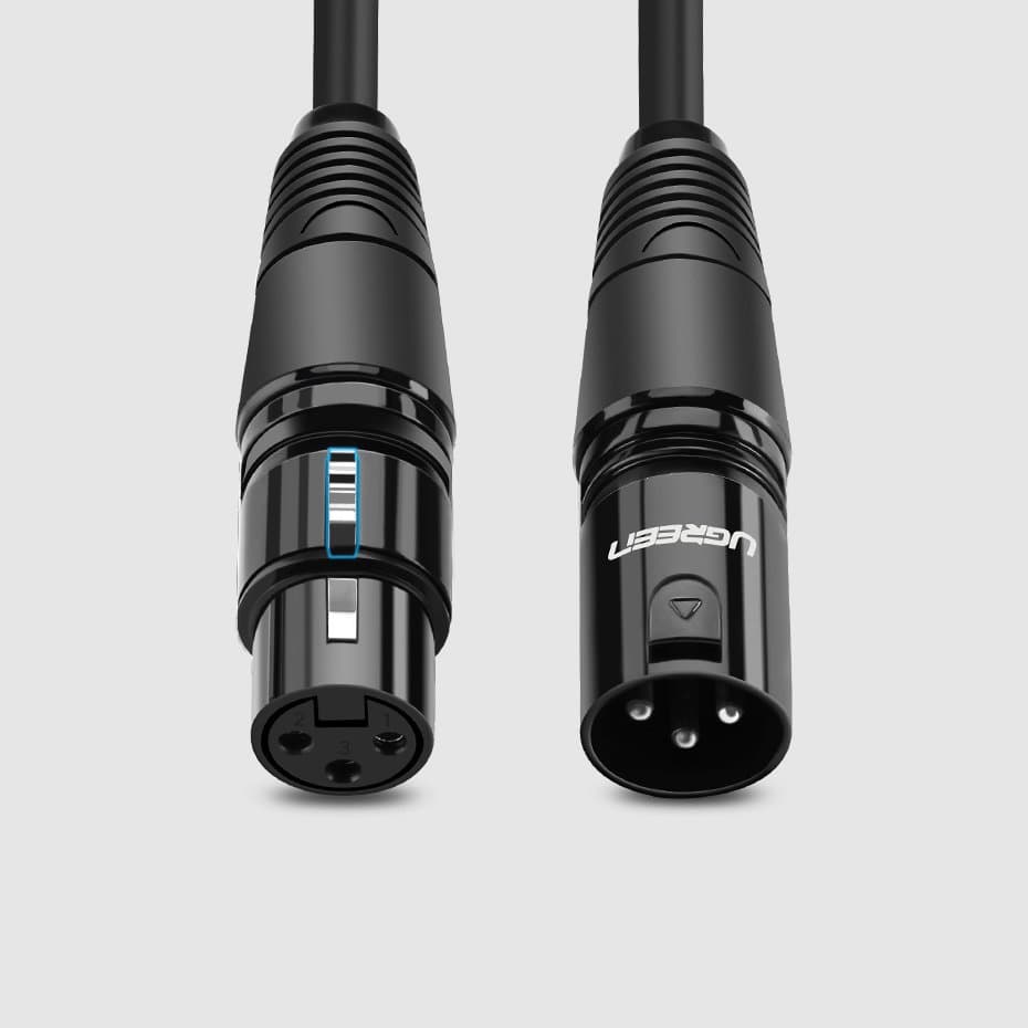 Ugreen AV130 avdio kabel XLR (ženski) - XLR (moški) 2m - črn 2
