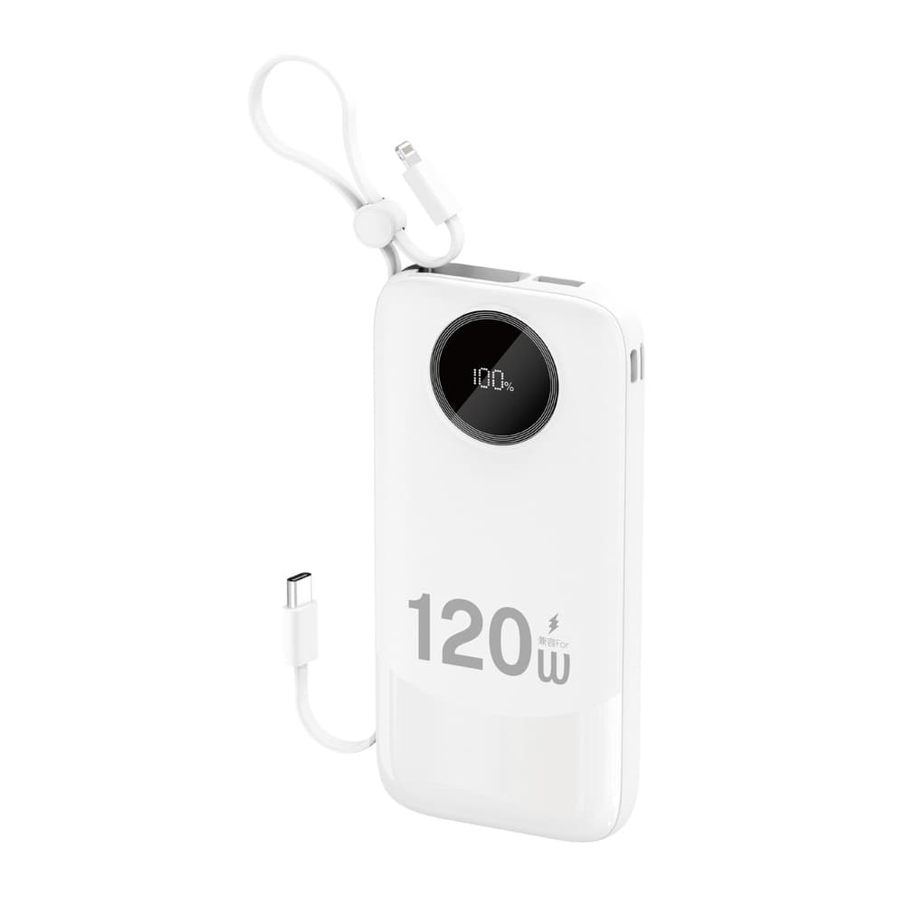 Dudao K13 10000mAh mobilna baterija s priloženim kablom, bela