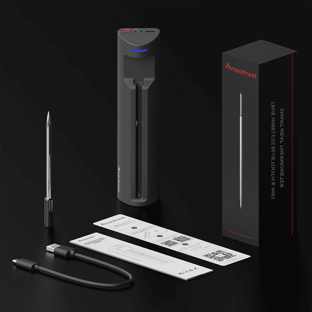 Meatmeet Pro pametni kuhinjski termometer z Bluetooth/WiFi app, žar, pečica, smoker - črn 8