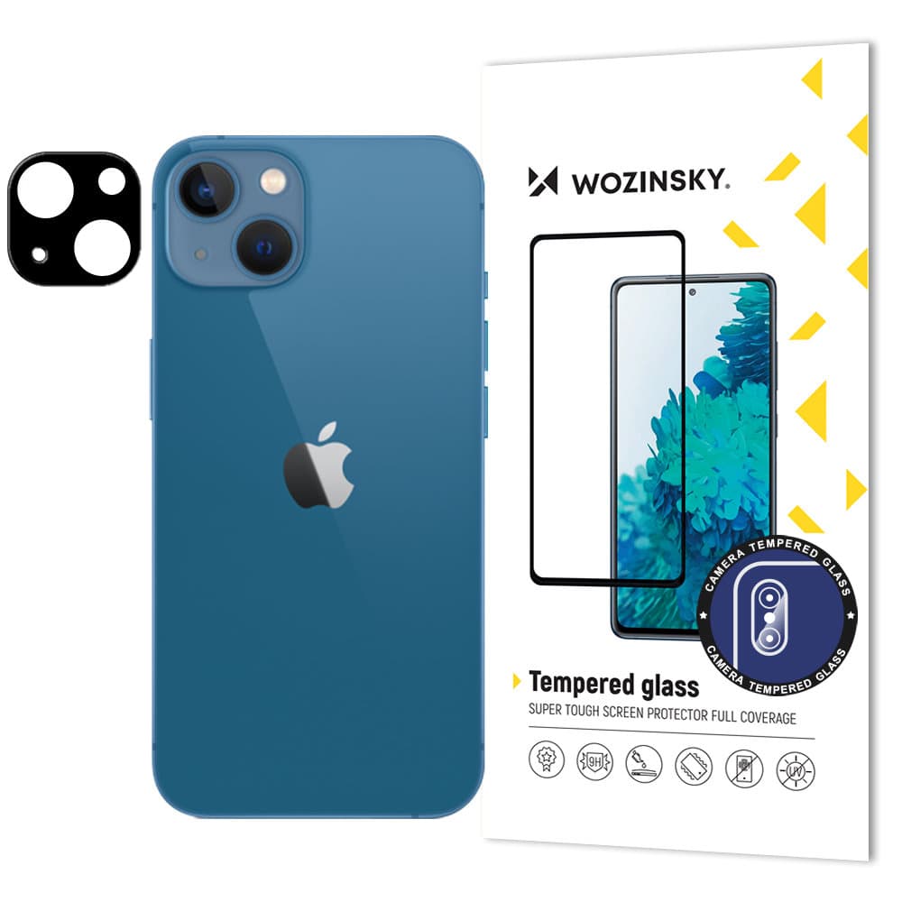 Wozinsky Full Camera Glass 9H kaljeno steklo za kamero iPhone 15 Plus, črno