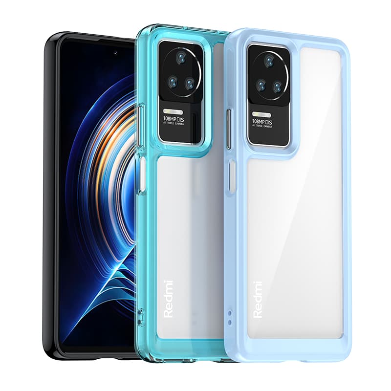 Ovitek Outer Space Case za Xiaomi Poco F4 5G s fleksibilnim okvirjem, moder 4
