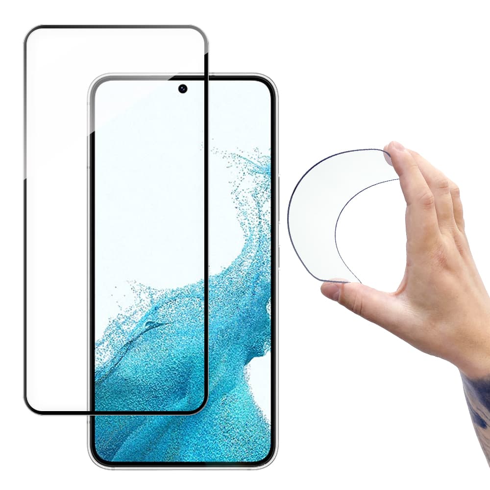 Wozinsky Full Cover Flexi Nano steklena folija z okvirjem za Samsung Galaxy S22+ - prozorna