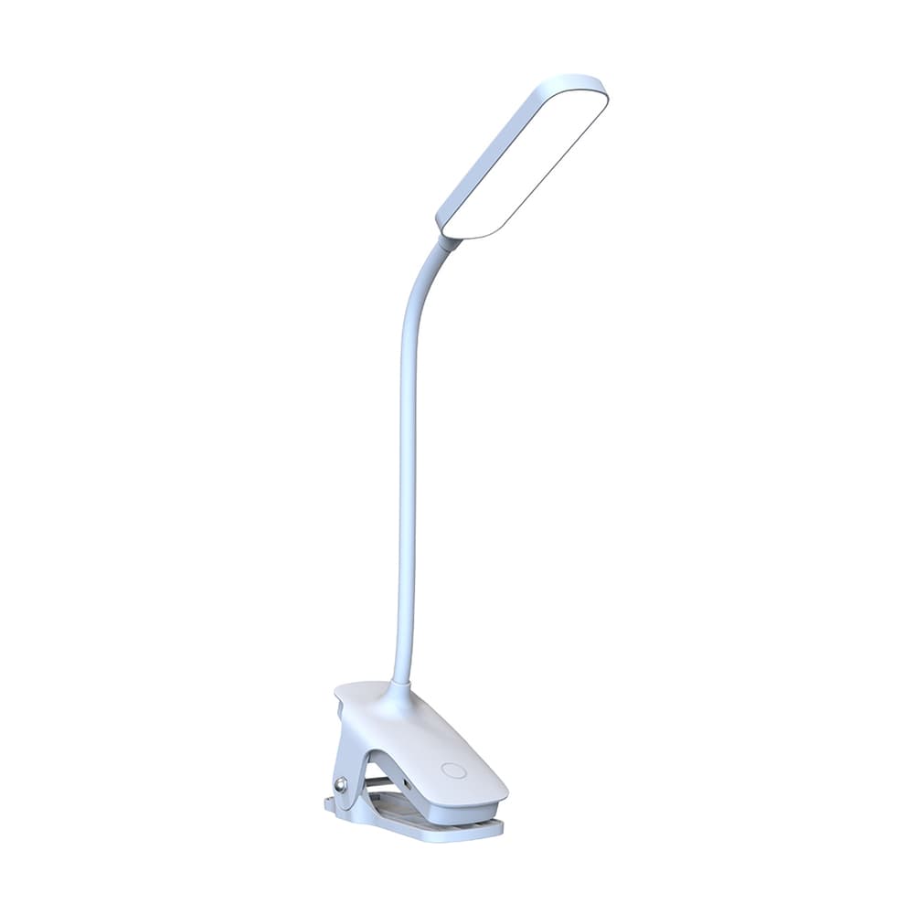 Wozinsky VT-02 mini LED namizna svetilka s sponko in USB-C kablom 80 cm - bela