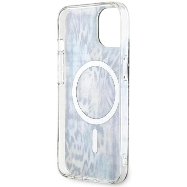 Ovitek Guess Leopard MagSafe za iPhone 14, moder 7