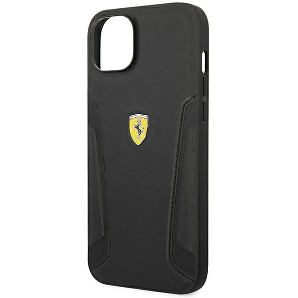 Ferrari ovitek za iPhone 14 Plus 6.7" (usnjeni, črn) 6
