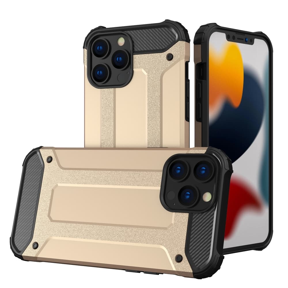 Hybrid Armor ovitek za iPhone 13 Pro Max, zlati