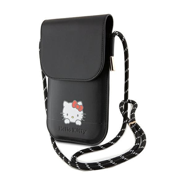 Usnjena torbica Hello Kitty Leather Daydreaming Cord - črna