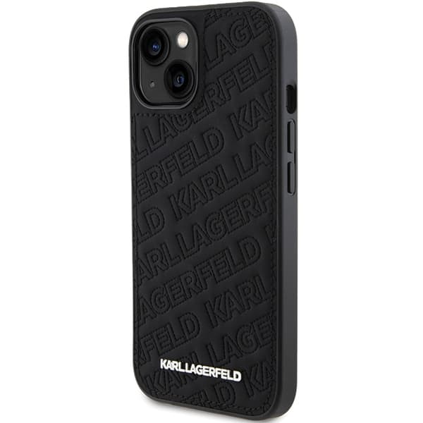 Karl Lagerfeld ovitek Quilted K Pattern za iPhone 15 - črna 2