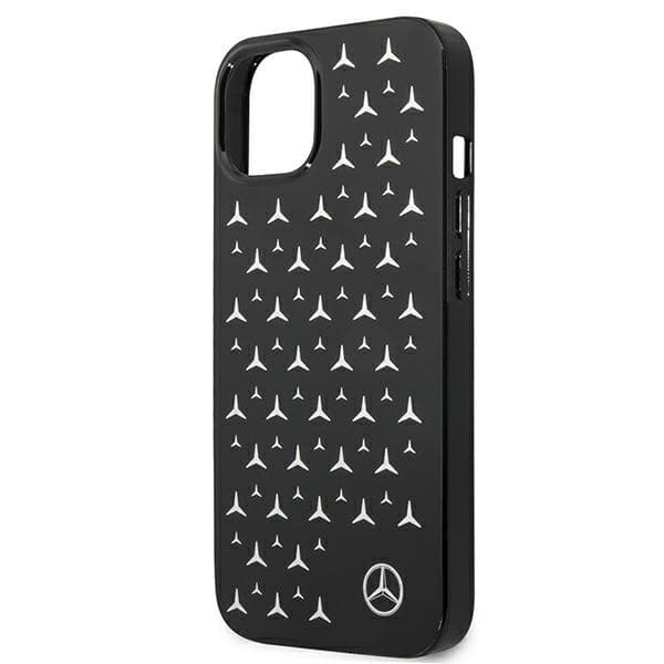 Mercedes ovitek Silver Stars Pattern za iPhone 13 mini - črn 6
