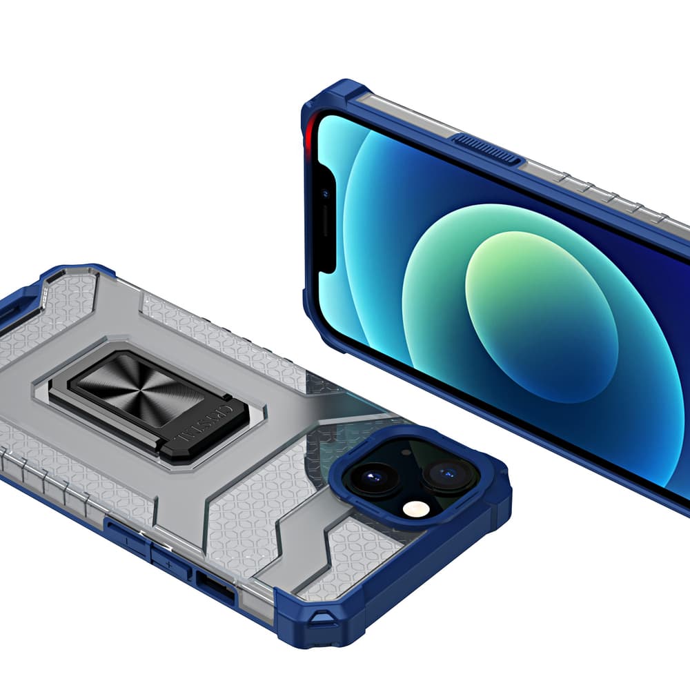 Ovitek Crystal Ring Case Kickstand za iPhone 13 mini (modr) 5