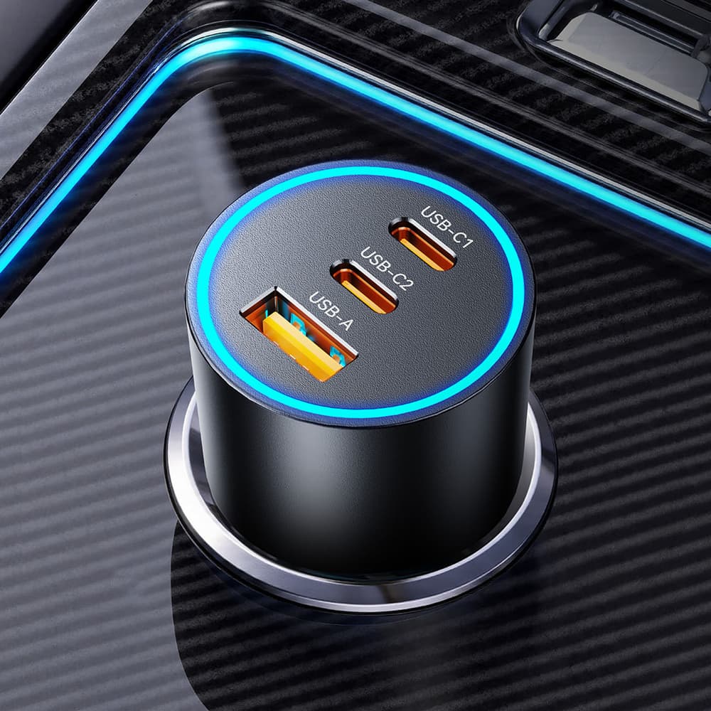 Orico HyperDrive 165W avtomobilski polnilnik, USB-A + 2x USB-C - črn 8
