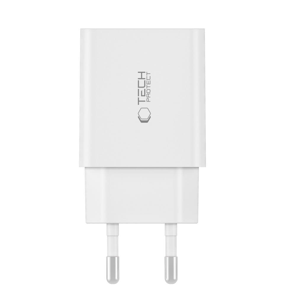 Polnilnik Tech-Protect C35W, 2x USB-C PD 35W - bel 2