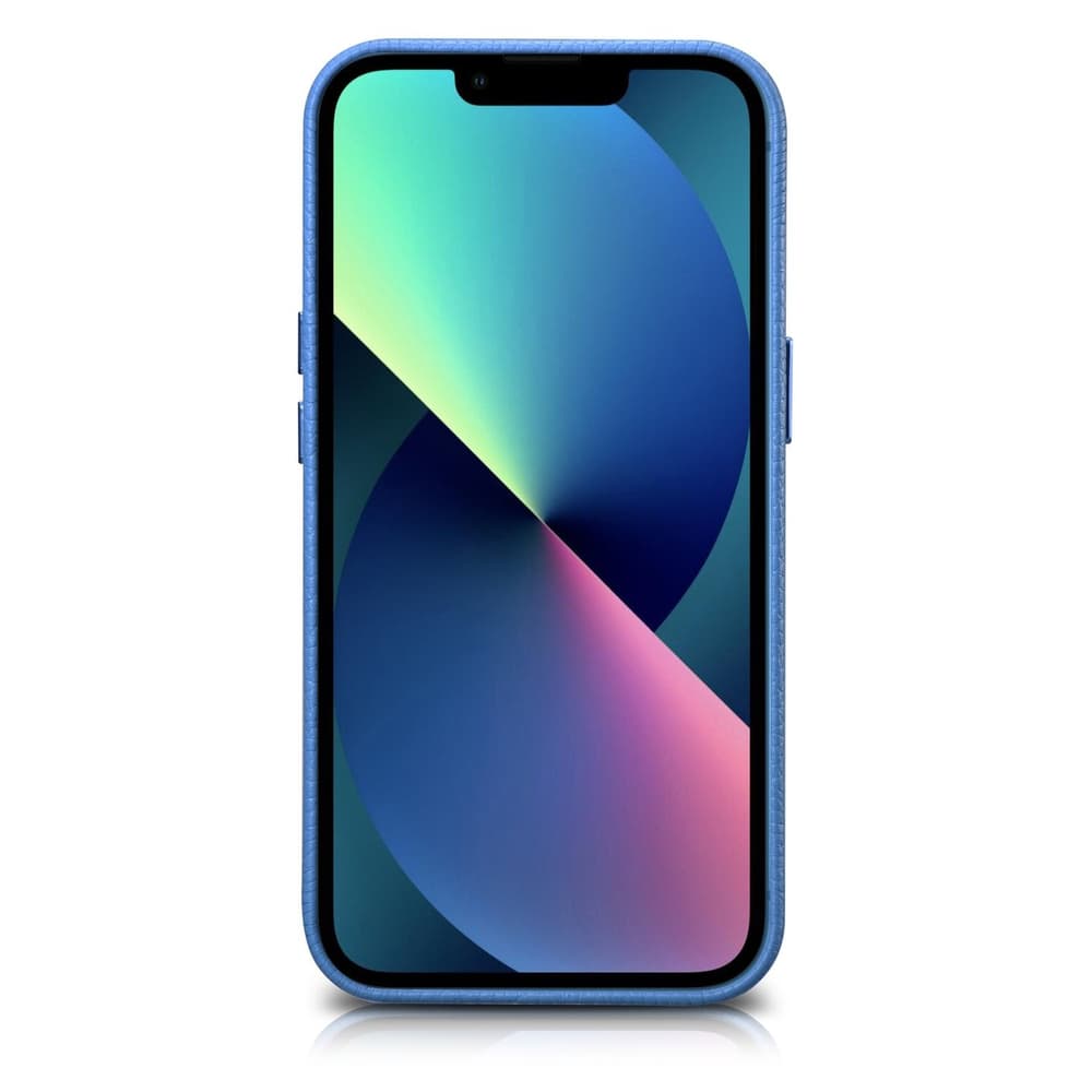 Ovitek iCarer Litchi za iPhone 14 Plus, svetlo moder 2