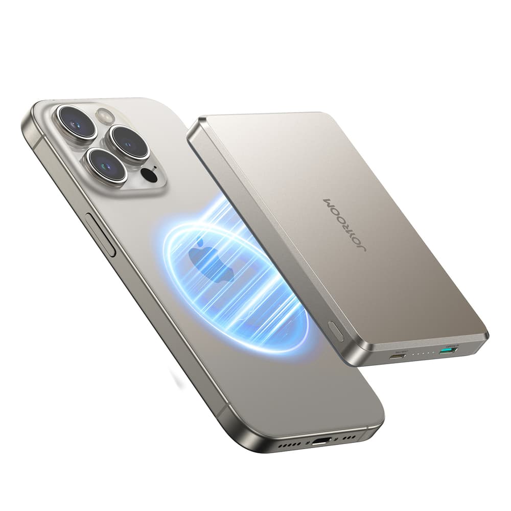 Joyroom JR-PBM08 Pro Prenosni polnilnik 22.5W 10000mAh z brezžičnim polnjenjem, titano