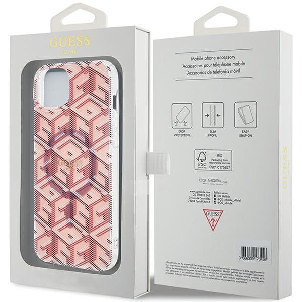 Guess IML GCube MagSafe etui za iPhone 15 Plus / 14 Plus - roza 8