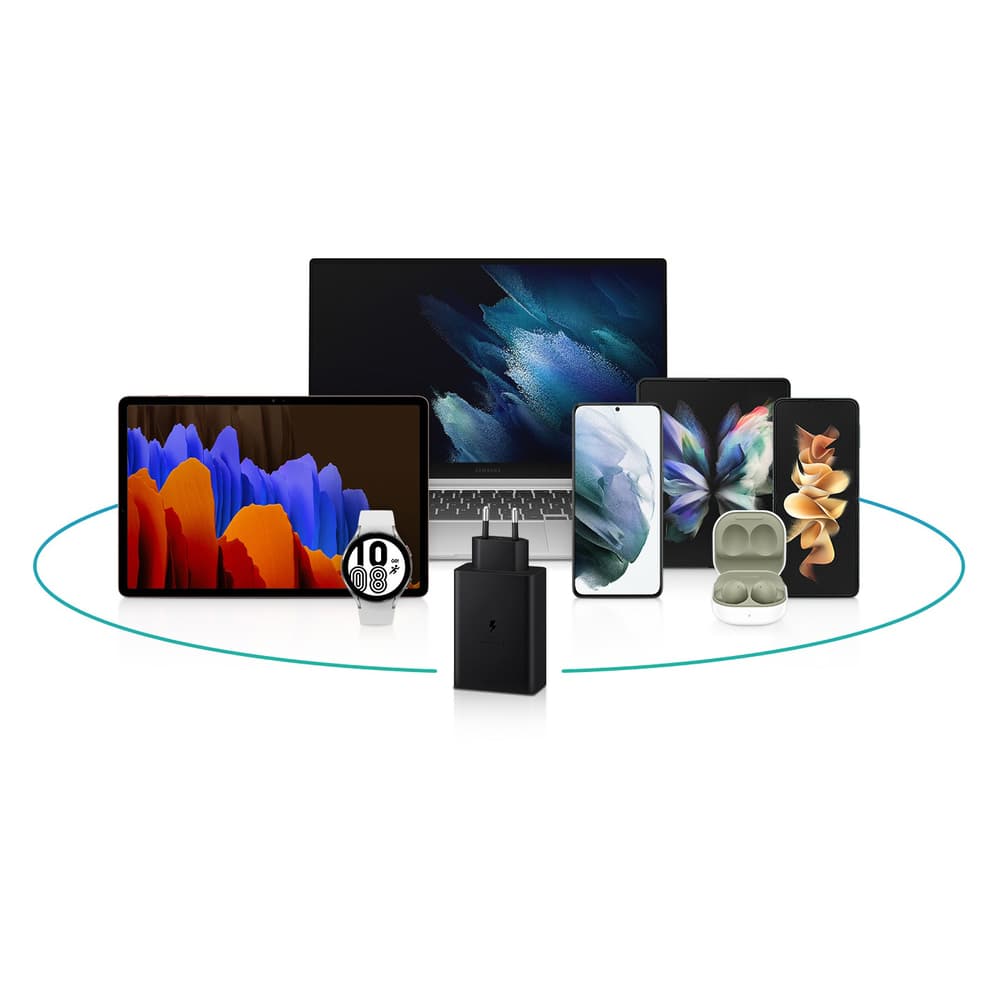 Samsung omrežni polnilnik 65W, 2xUSB-C, USB-A, PPS, PD, QC črn 7