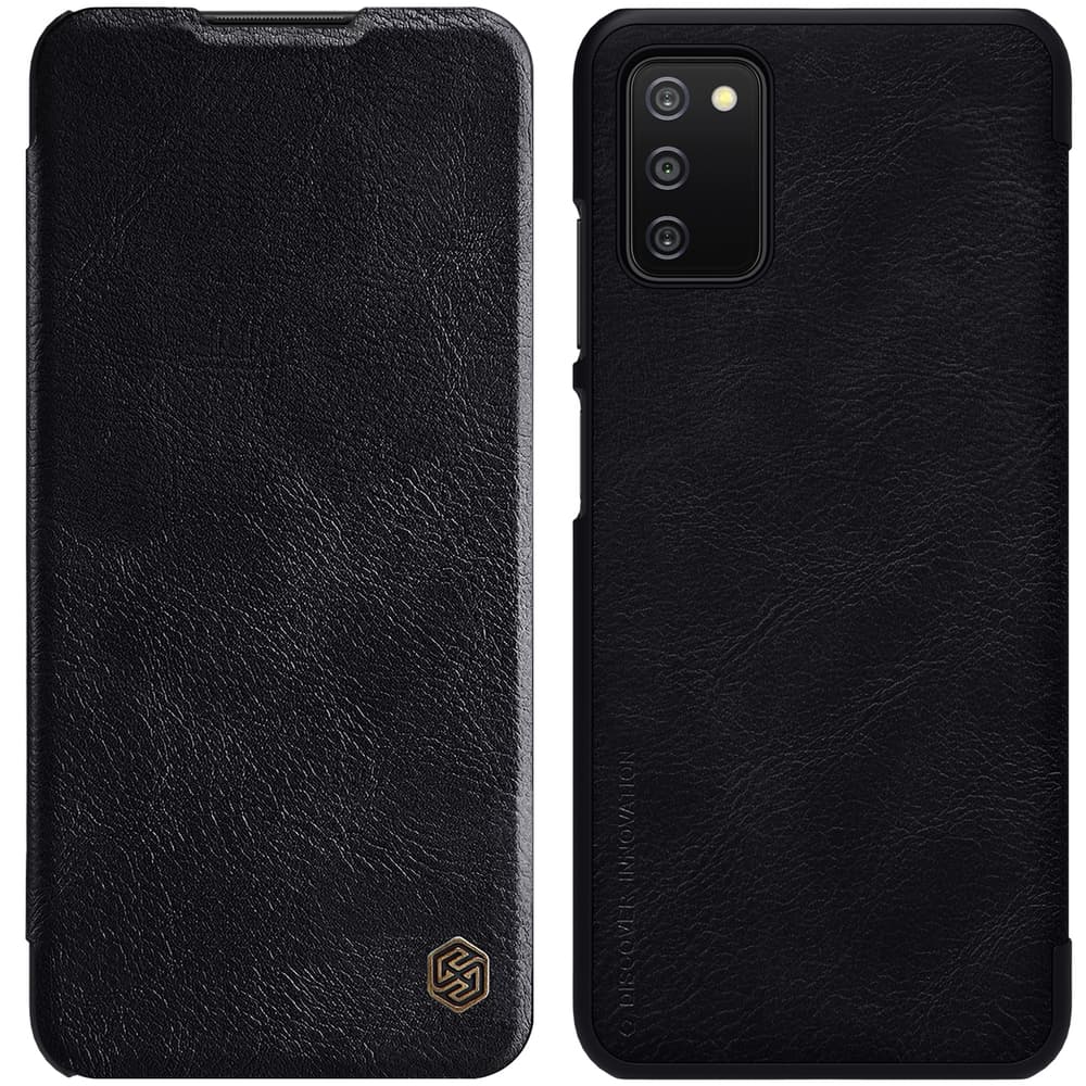 Usnjen ovitek Nillkin Qin za Samsung Galaxy A03s črn