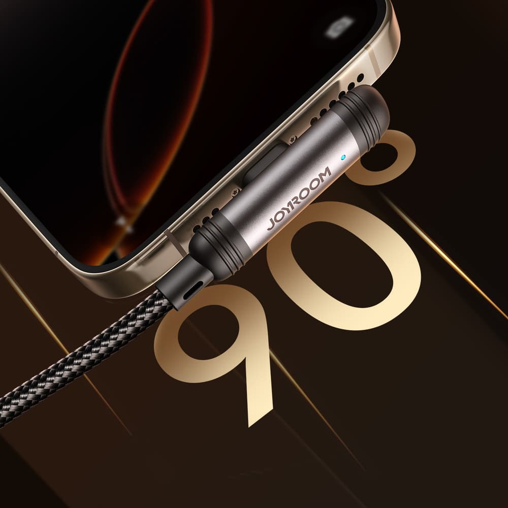 Joyroom S-A56 Kabel USB-C - Lightning 30W, 90° kotni, 1.2m, črn 4