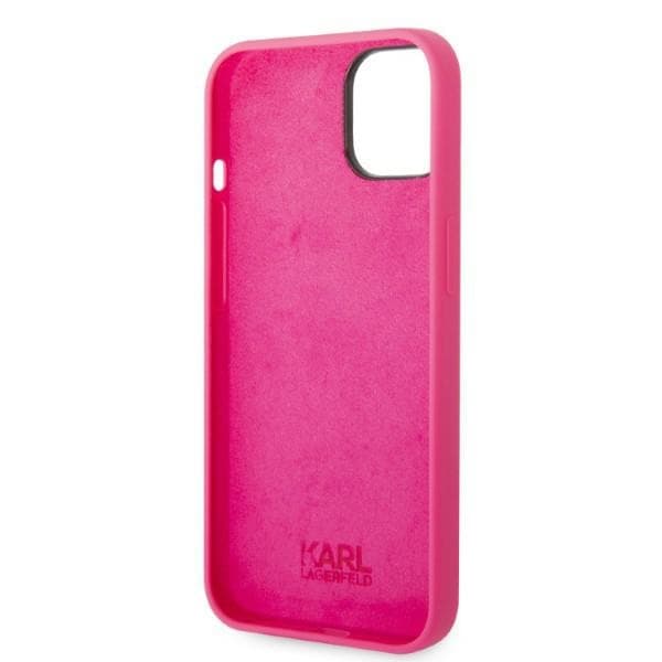 Ovitek Karl Lagerfeld Silicone RSG za iPhone 14 Plus, roza 7
