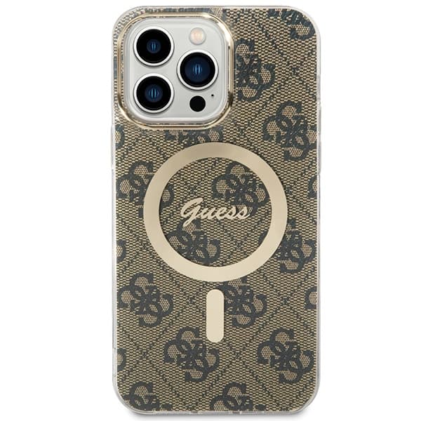 Ovitek Guess IML 4G MagSafe za iPhone 15 Pro Max - rjav 2