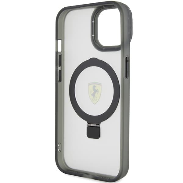 Ovitek Ferrari Ring Stand 2023 MagSafe za iPhone 15 Plus / 14 Plus - črn 7