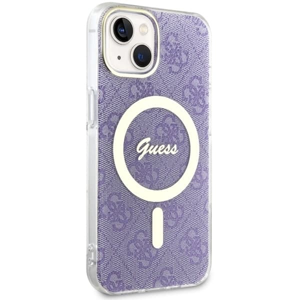 Ovitek Guess 4G MagSafe za iPhone 14, vijoličen 4
