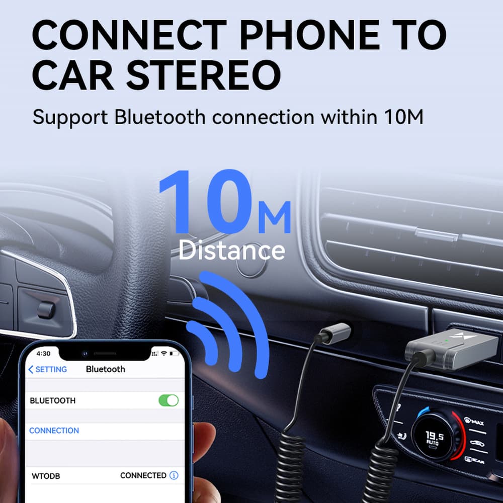 Wozinsky WTODB Bluetooth 5.3 avdio adapter / AUX sprejemnik 7